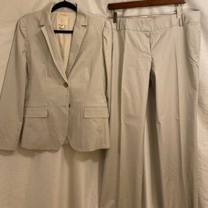 J.Crew Gray Summer Pants Suit